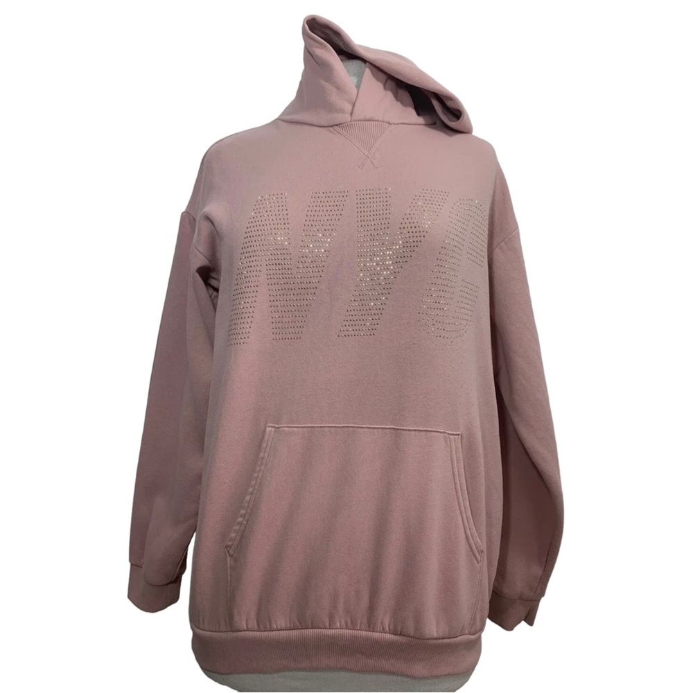 H&M Hoodie Pink NYC Long Sleeves Jumper Hoody Pullover Top Girls Size 12-14yrs - Picture 2 of 13